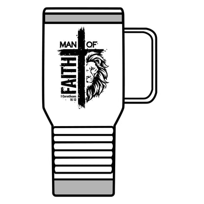 Faithful Travel Mug, 20oz - Man of Faith Design