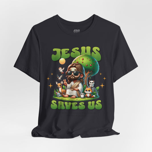 Christian Tee Jesus Saves Us Unisex