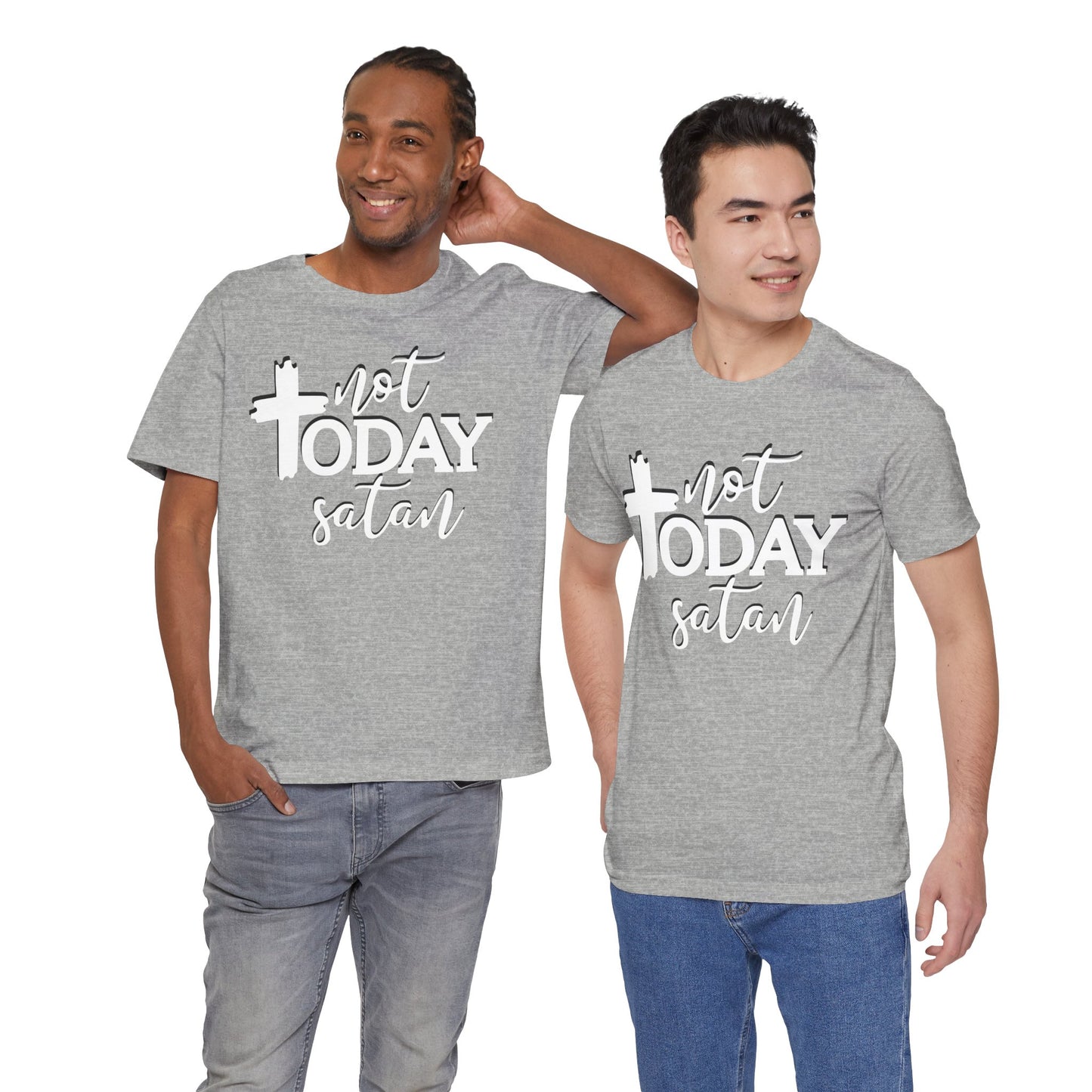 Bold Graphic Tee: Embrace the Sass with, "Not Today Satan" Graphic Tee, Funny T-Shirt, Vintage Tee, Sarcastic Shirt, Statement Tee