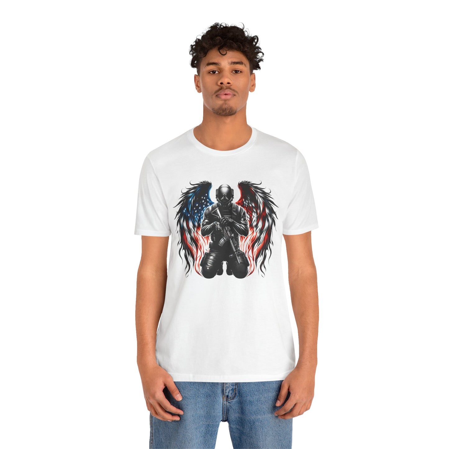 Patriotic Soldier with Angel Tee