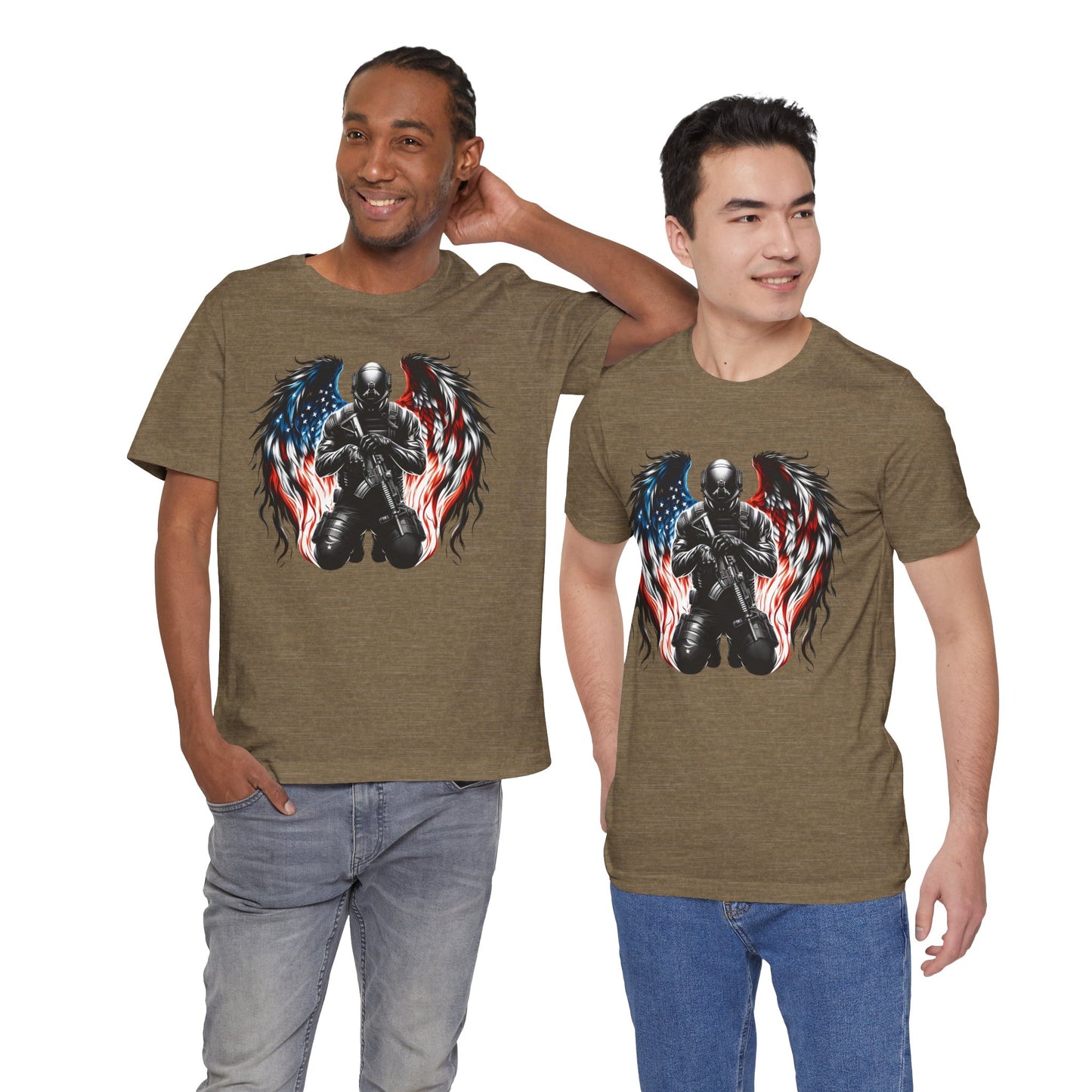 Patriotic Soldier with Angel Tee