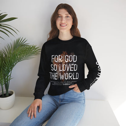 Heavenly Threads - Bible Verse Unisex Sweatshirt, Christian Apparel, Inspirational Jumper, Faith Crewneck, Religious Gift for Him or Her