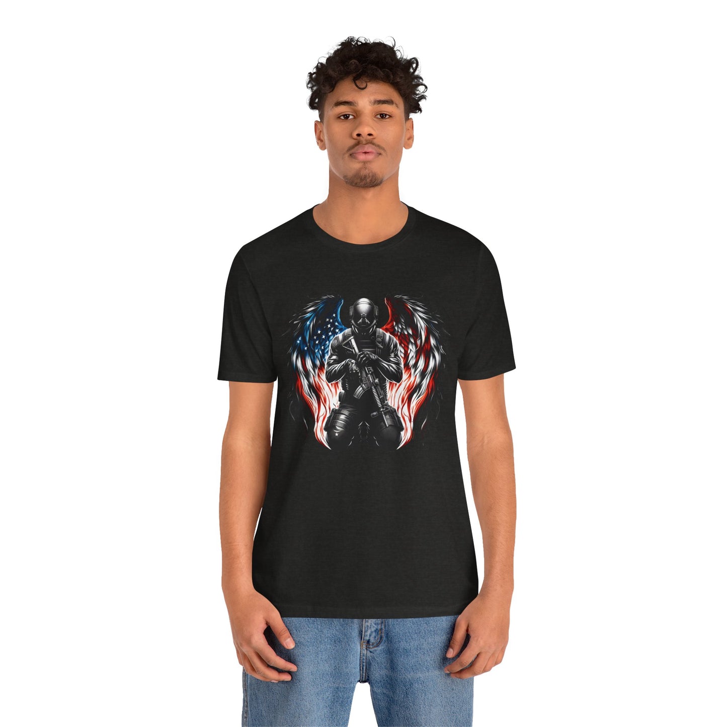 Patriotic Soldier with Angel Tee