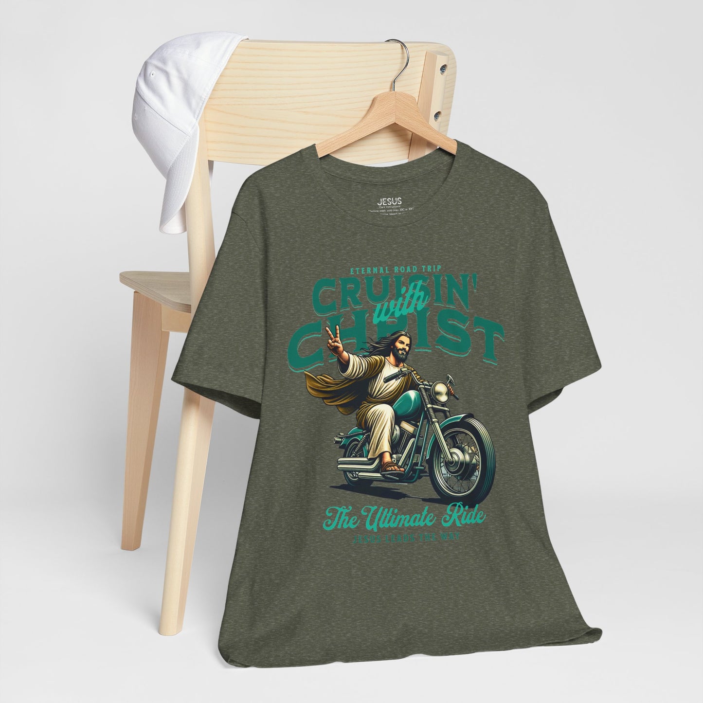 Christian Unisex Tee - Cruisin' with Christ Design