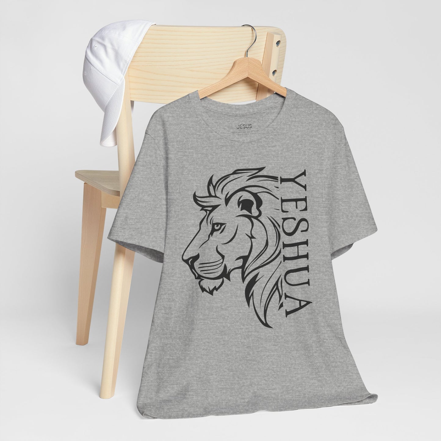 Yeshua Lion Tee Unisex Jersey Short Sleeve Tshirt, Hebraic Messianic Christian Apparel, Lion of Judah Shirt, Religious Graphic Tee, Biblical