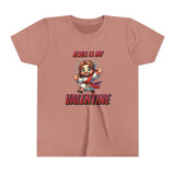 Jesus Is My Valentine Youth Tee, Cute Christian Shirt, Valentine's Day Gift, Kids Graphic Tee, Religious Youth Apparel