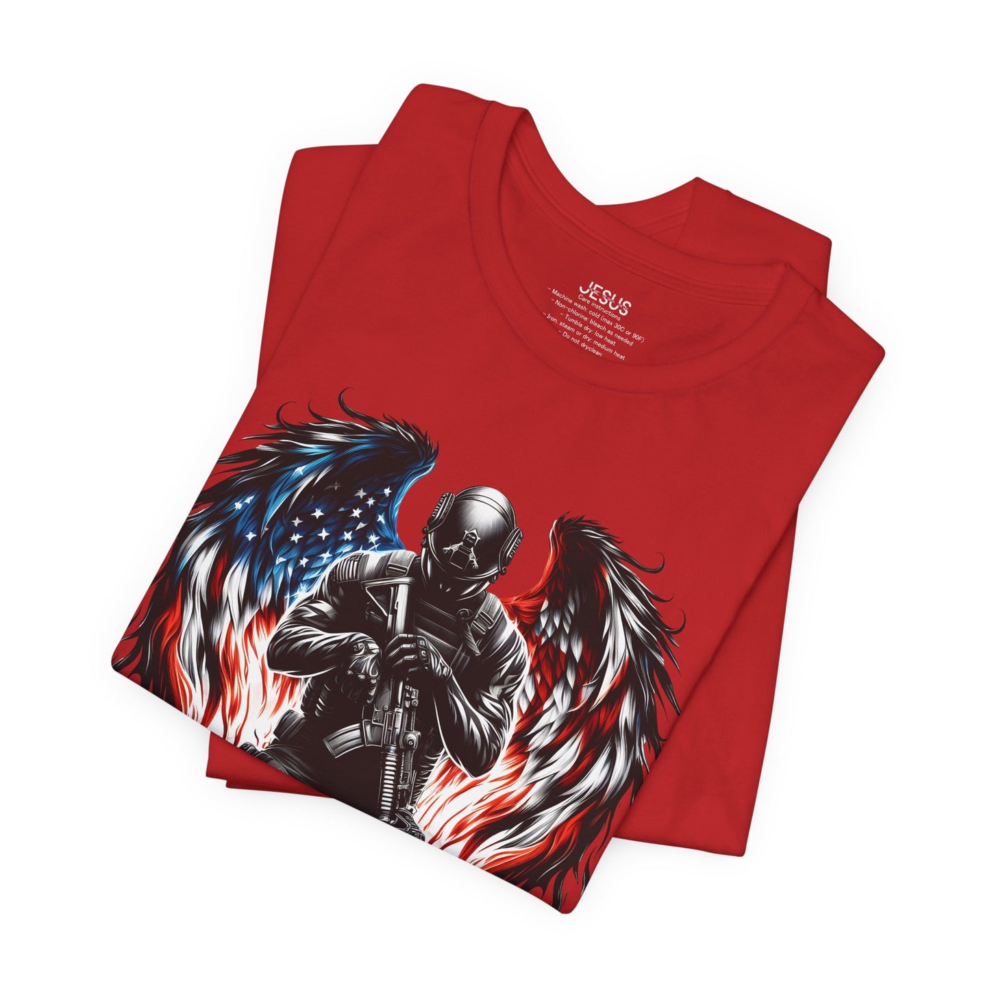 Patriotic Soldier with Angel Tee