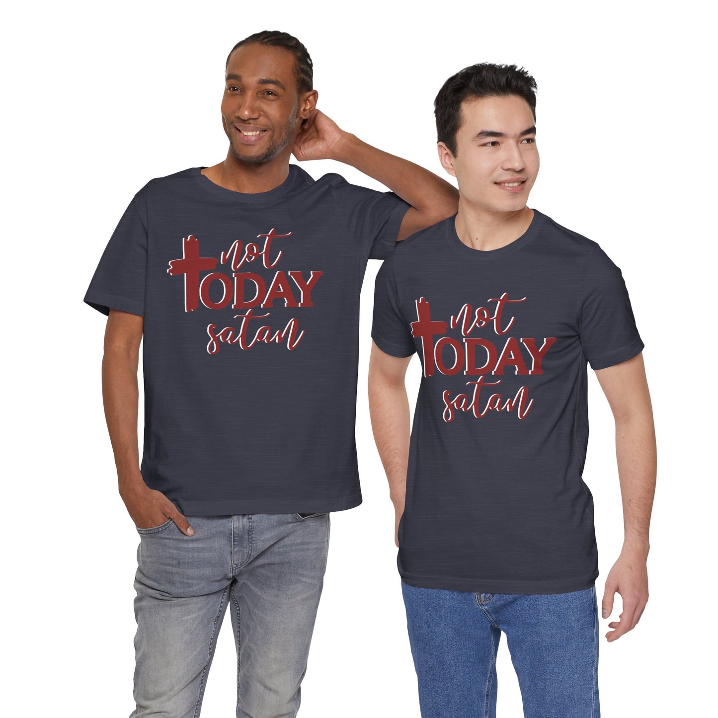 Bold Graphic Tee: Embrace the Sass with, "Not Today Satan" Graphic Tee, Funny T-Shirt, Vintage Tee, Sarcastic Shirt, Statement Tee