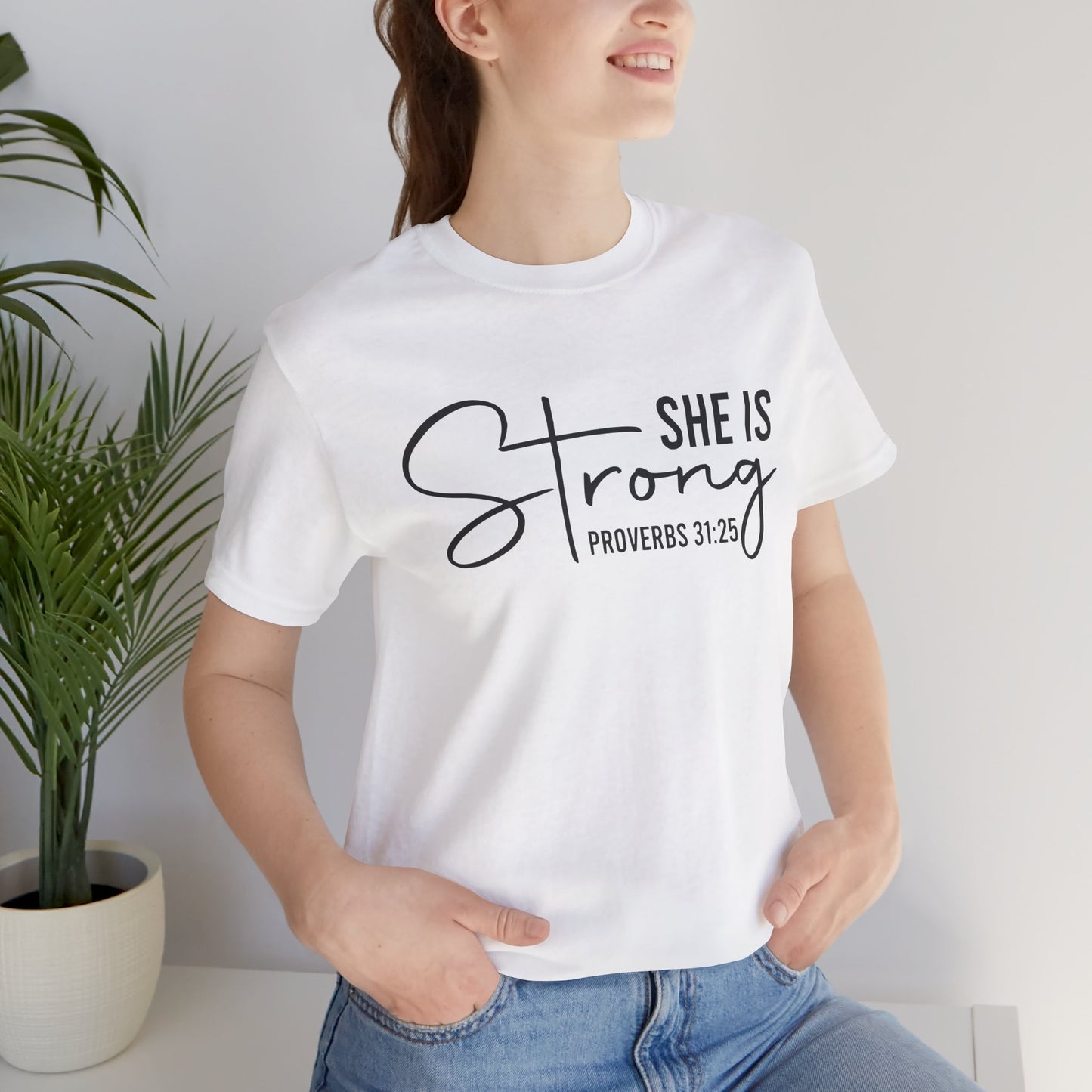 She is Strong Unisex Tee, Empowering Tshirt, Feminist Shirt, Inspirational Top, Gender Neutral Apparel