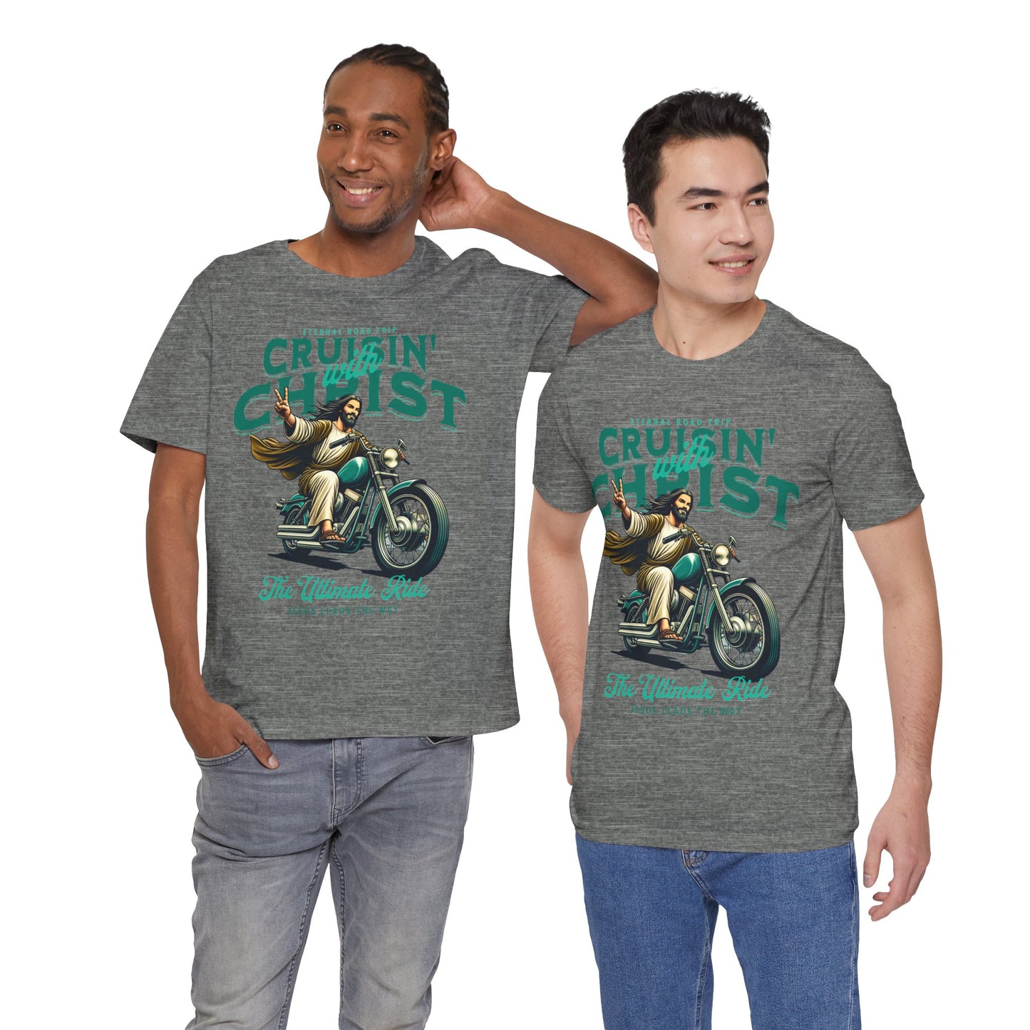 Christian Unisex Tee - Cruisin' with Christ Design