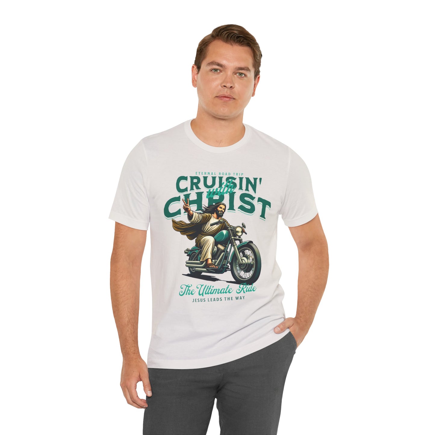 Christian Unisex Tee - Cruisin' with Christ Design