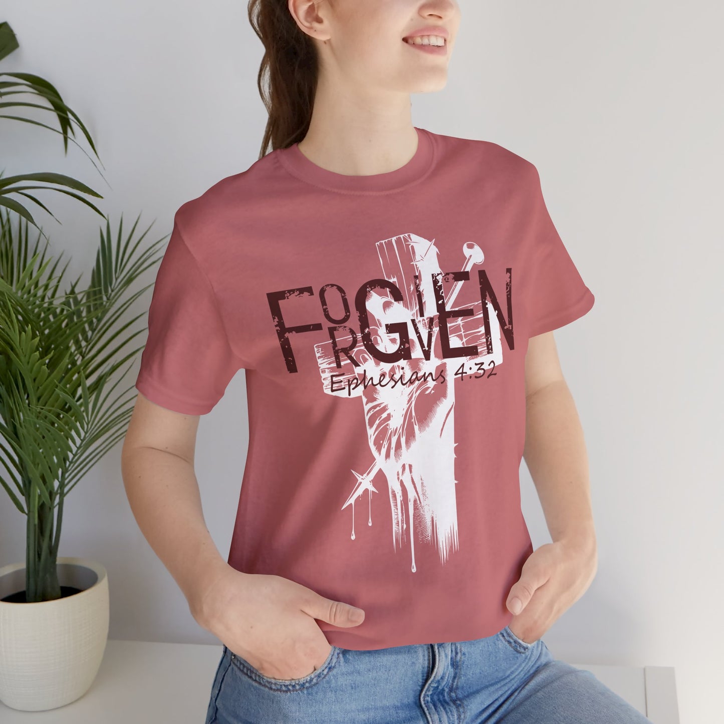 Forgiven Unisex Tee, Christian Shirt, Religious Gift, Faith Apparel, Men's Women's Tshirt