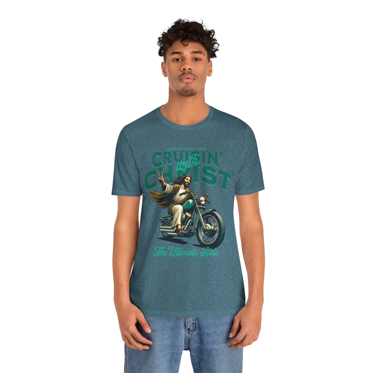 Christian Unisex Tee - Cruisin' with Christ Design