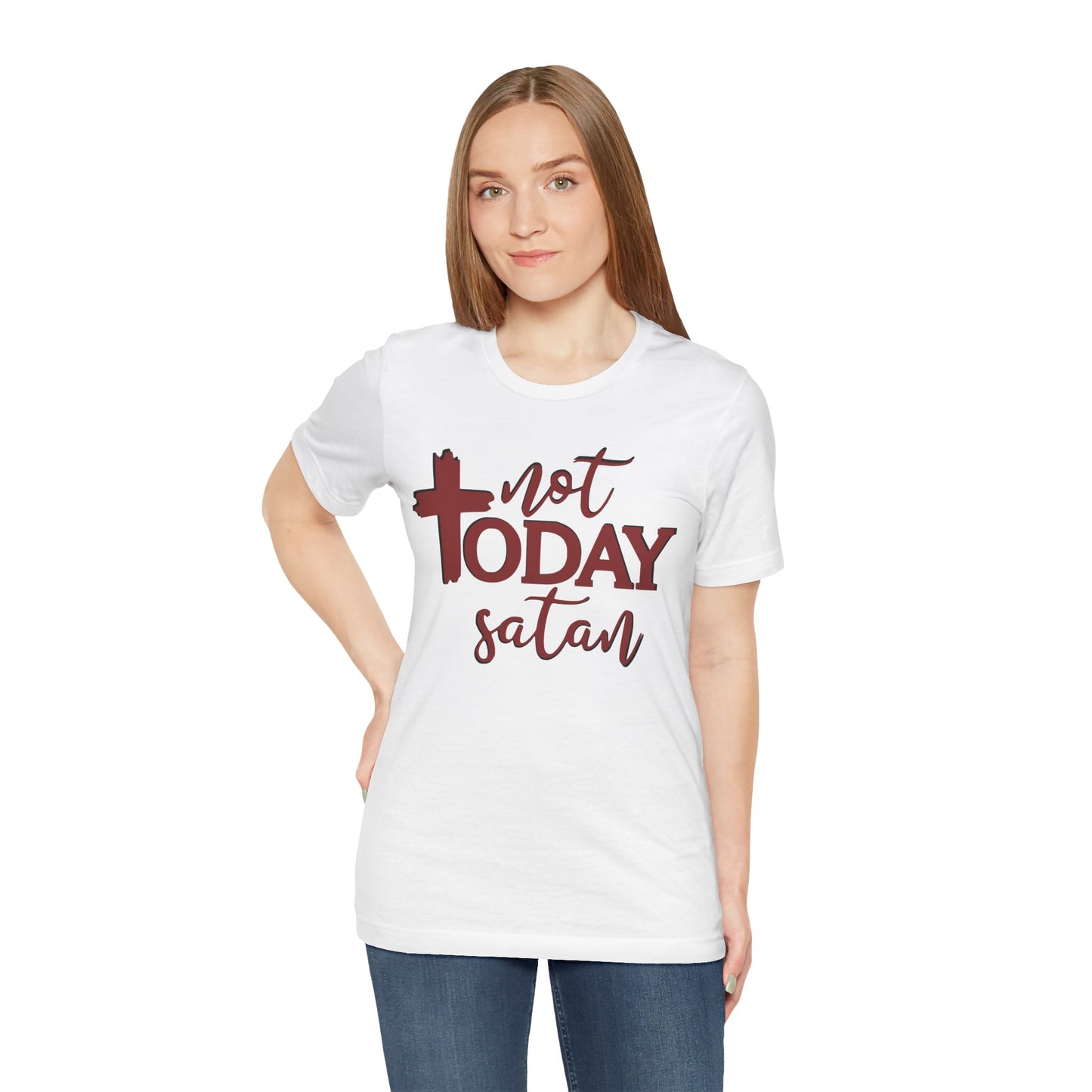 Bold Graphic Tee: Embrace the Sass with, "Not Today Satan" Graphic Tee, Funny T-Shirt, Vintage Tee, Sarcastic Shirt, Statement Tee