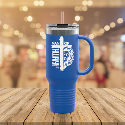Travel Mug - Man of Faith Design Insulated 40oz