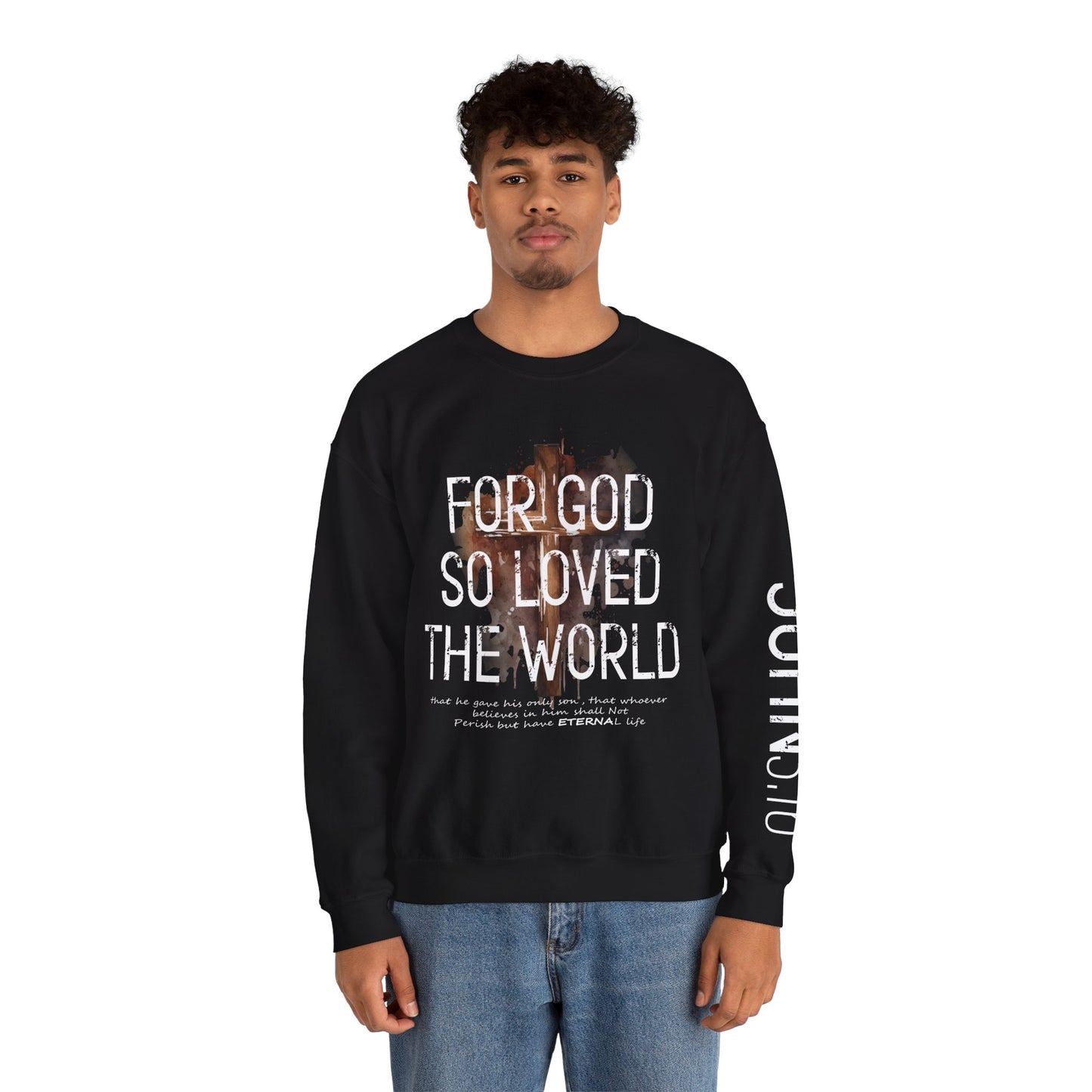 Heavenly Threads - Bible Verse Unisex Sweatshirt, Christian Apparel, Inspirational Jumper, Faith Crewneck, Religious Gift for Him or Her