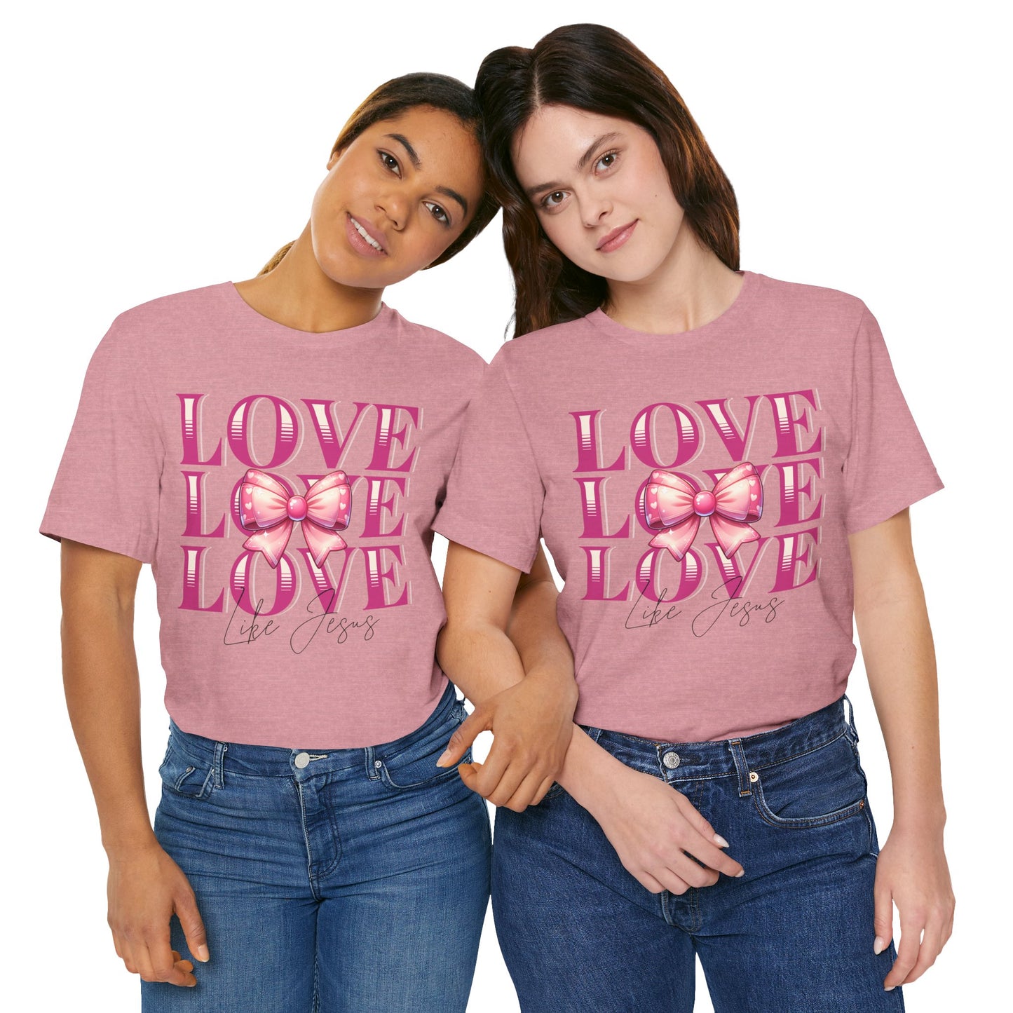 Love Like Jesus Tee, Cute Christian Shirt, Inspirational Tee, Gift for Her, Faith-Based Fashion, Summer Outfit