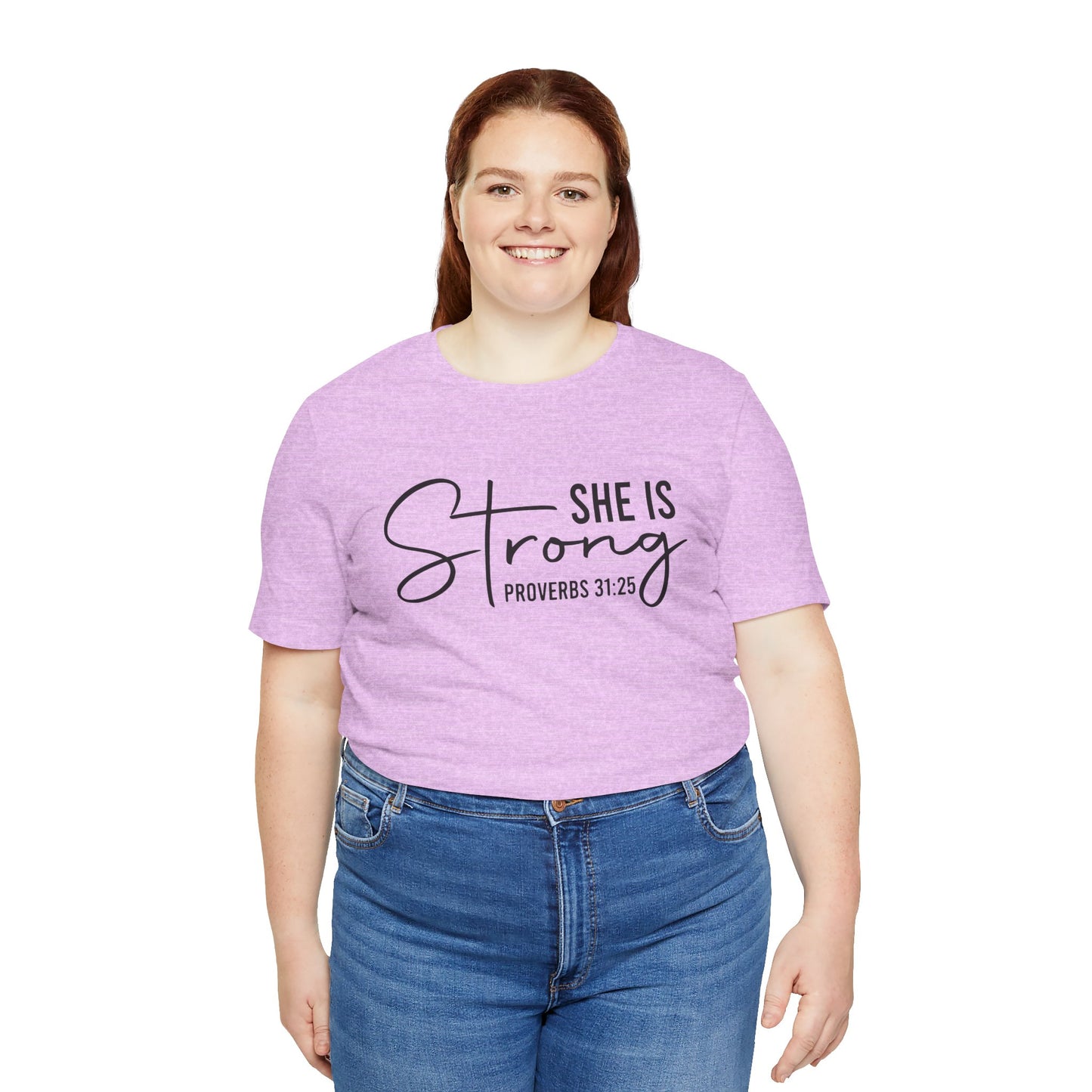 She is Strong Unisex Tee, Empowering Tshirt, Feminist Shirt, Inspirational Top, Gender Neutral Apparel