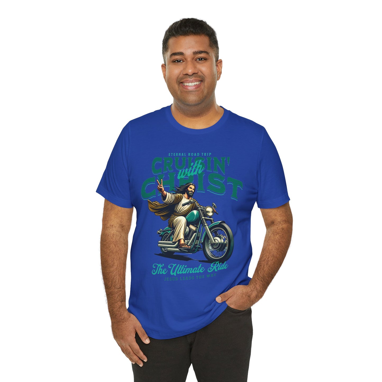 Christian Unisex Tee - Cruisin' with Christ Design