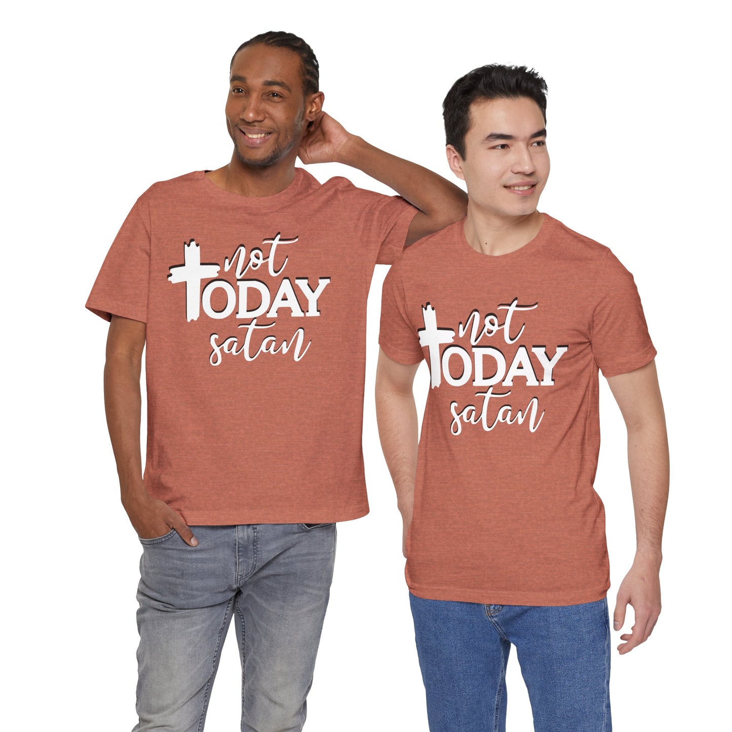 Bold Graphic Tee: Embrace the Sass with, "Not Today Satan" Graphic Tee, Funny T-Shirt, Vintage Tee, Sarcastic Shirt, Statement Tee