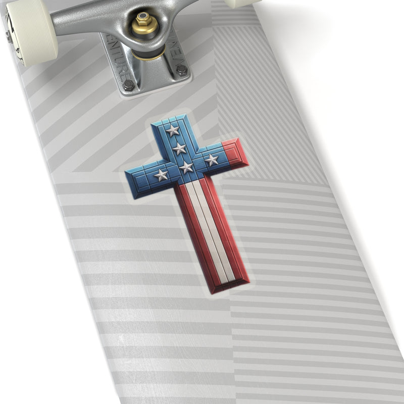 Sticker- USA Cross Design