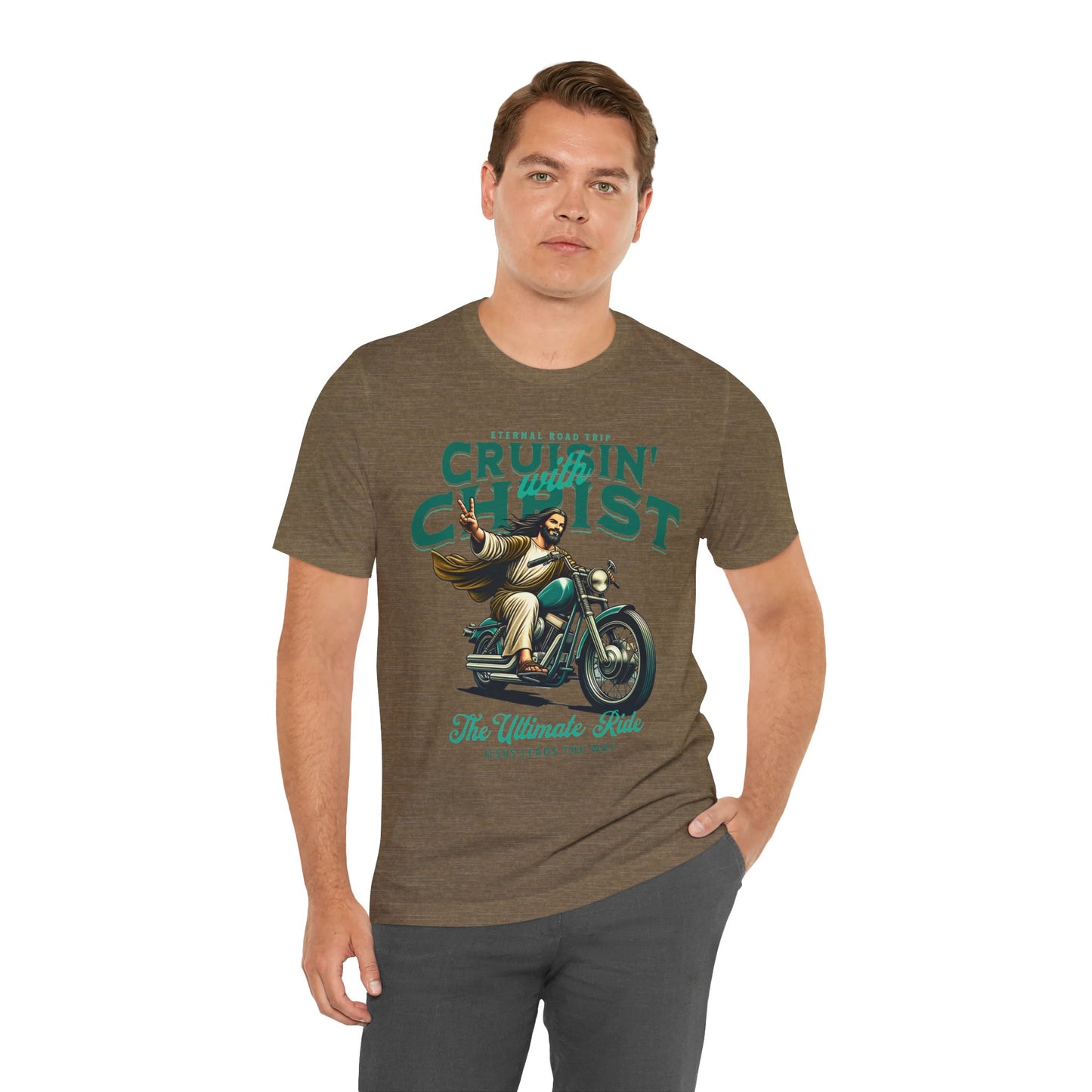 Christian Unisex Tee - Cruisin' with Christ Design