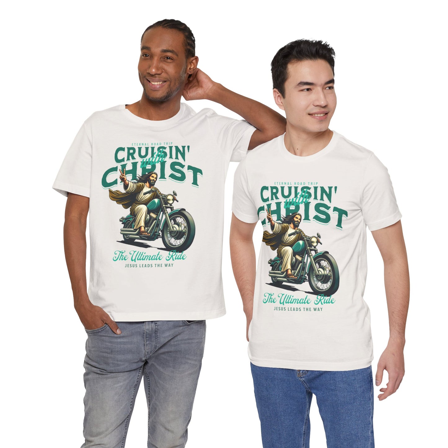 Christian Unisex Tee - Cruisin' with Christ Design