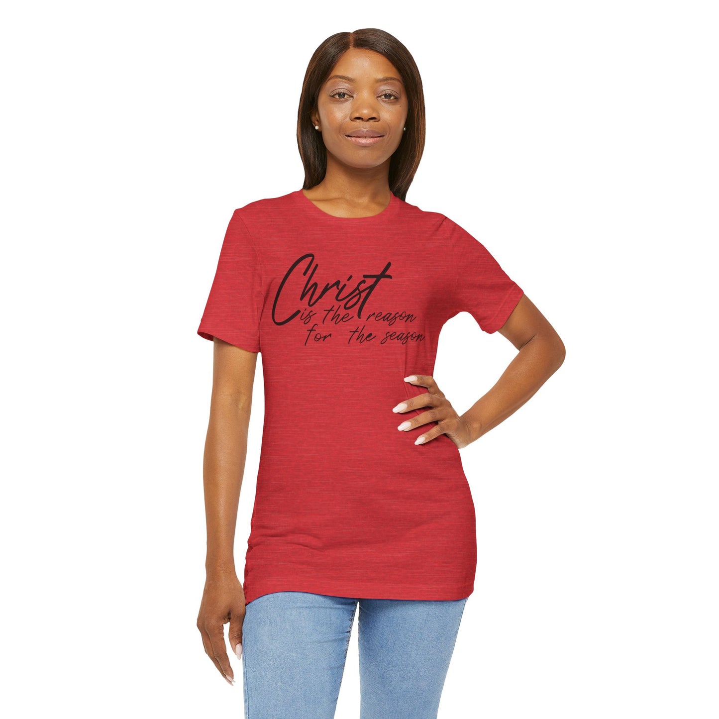 Wear Your Beliefs: Christ is the Reason Unisex Tee, Religious Short Sleeve T-Shirt, Inspirational Christian Clothing, Faith Tee