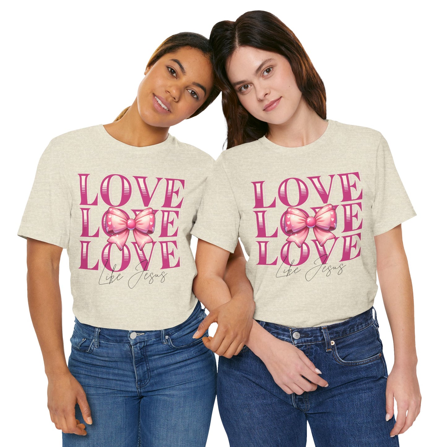 Love Like Jesus Tee, Cute Christian Shirt, Inspirational Tee, Gift for Her, Faith-Based Fashion, Summer Outfit