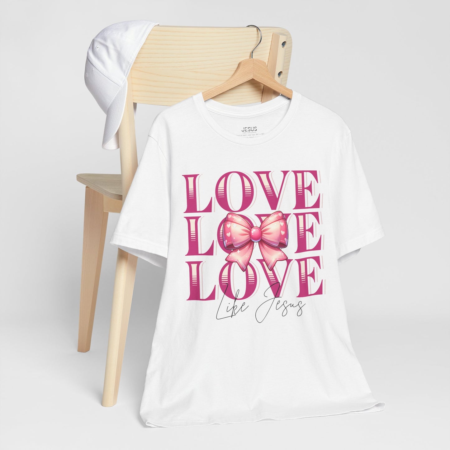 Love Like Jesus Tee, Cute Christian Shirt, Inspirational Tee, Gift for Her, Faith-Based Fashion, Summer Outfit