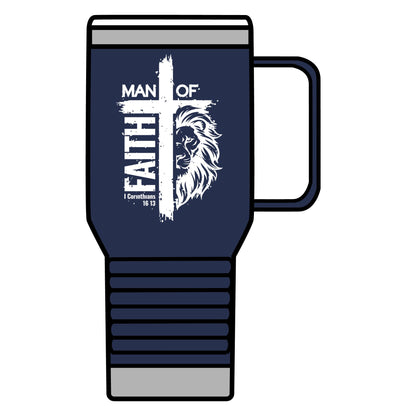 Faithful Travel Mug, 20oz - Man of Faith Design