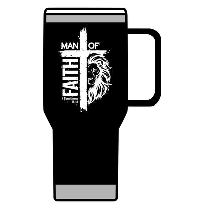 Faithful Travel Mug, 20oz - Man of Faith Design