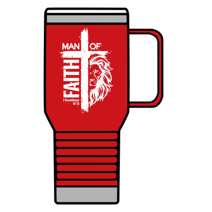 Faithful Travel Mug, 20oz - Man of Faith Design