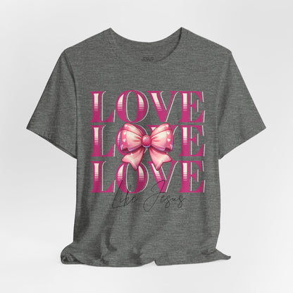 Love Like Jesus Tee, Cute Christian Shirt, Inspirational Tee, Gift for Her, Faith-Based Fashion, Summer Outfit