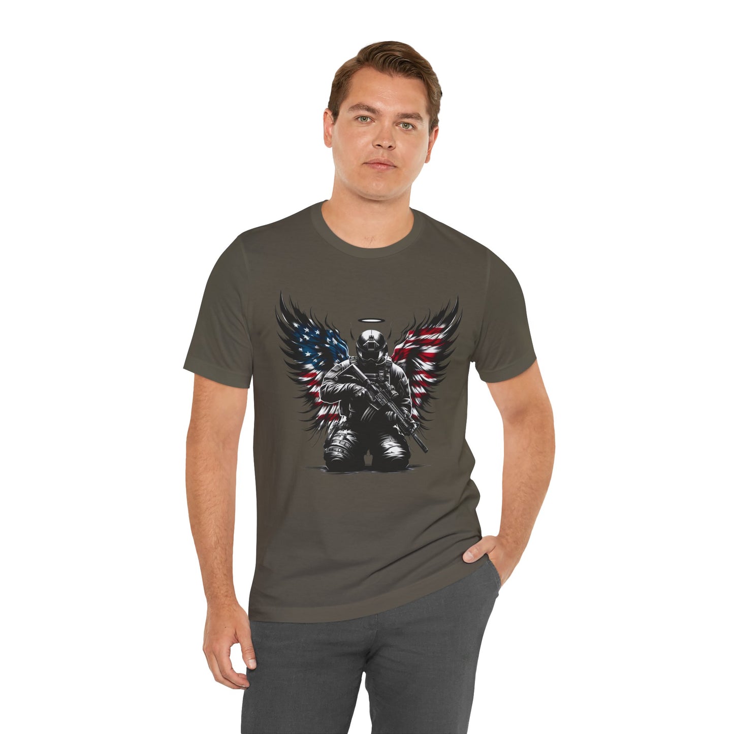 Patriotic Soldier with HaloT-shirt