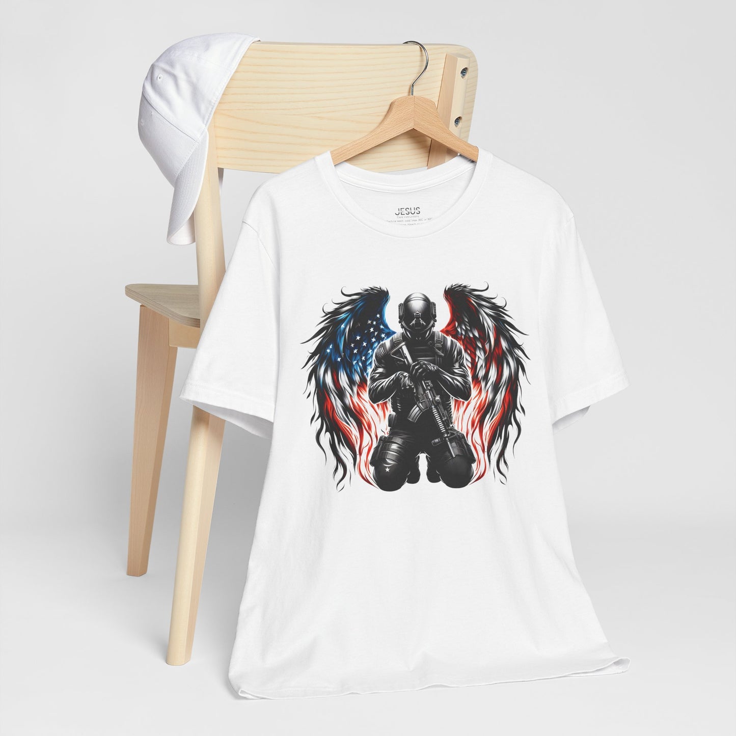 Patriotic Soldier with Angel Tee