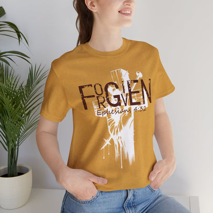 Forgiven Unisex Tee, Christian Shirt, Religious Gift, Faith Apparel, Men's Women's Tshirt