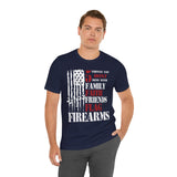 Patriotic Tee Shirt, USA Flag Faith Family Friends Graphic Unisex Jersey, Patriotic Shirt, American Apparel, Patriotic Clothing, Patriotic
