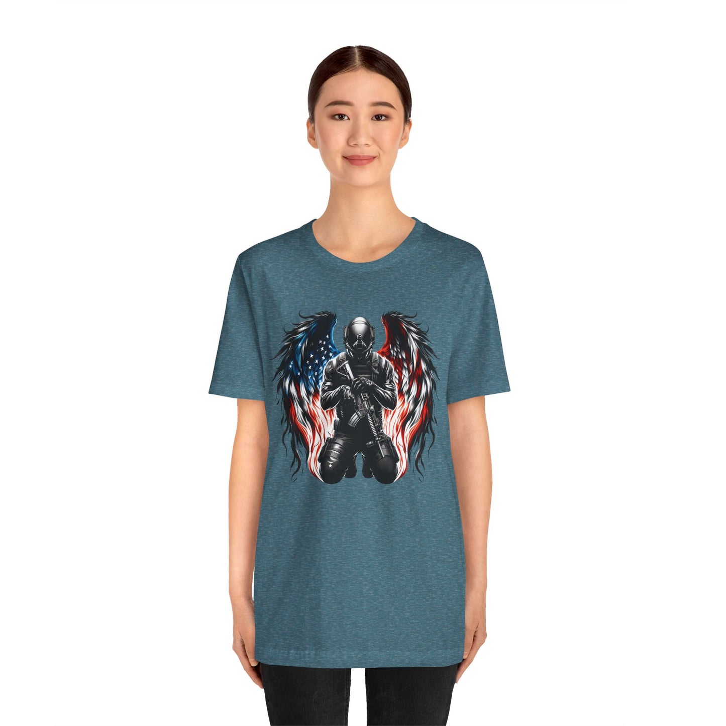 Patriotic Soldier with Angel Tee