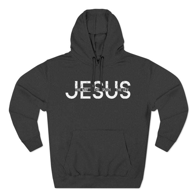 Religious Christian Three-Panel Fleece Hoodie, Bible Quote Sweatshirt, Christian Apparel, Religious Gift, Jesus Hoodie, Christian Clothing