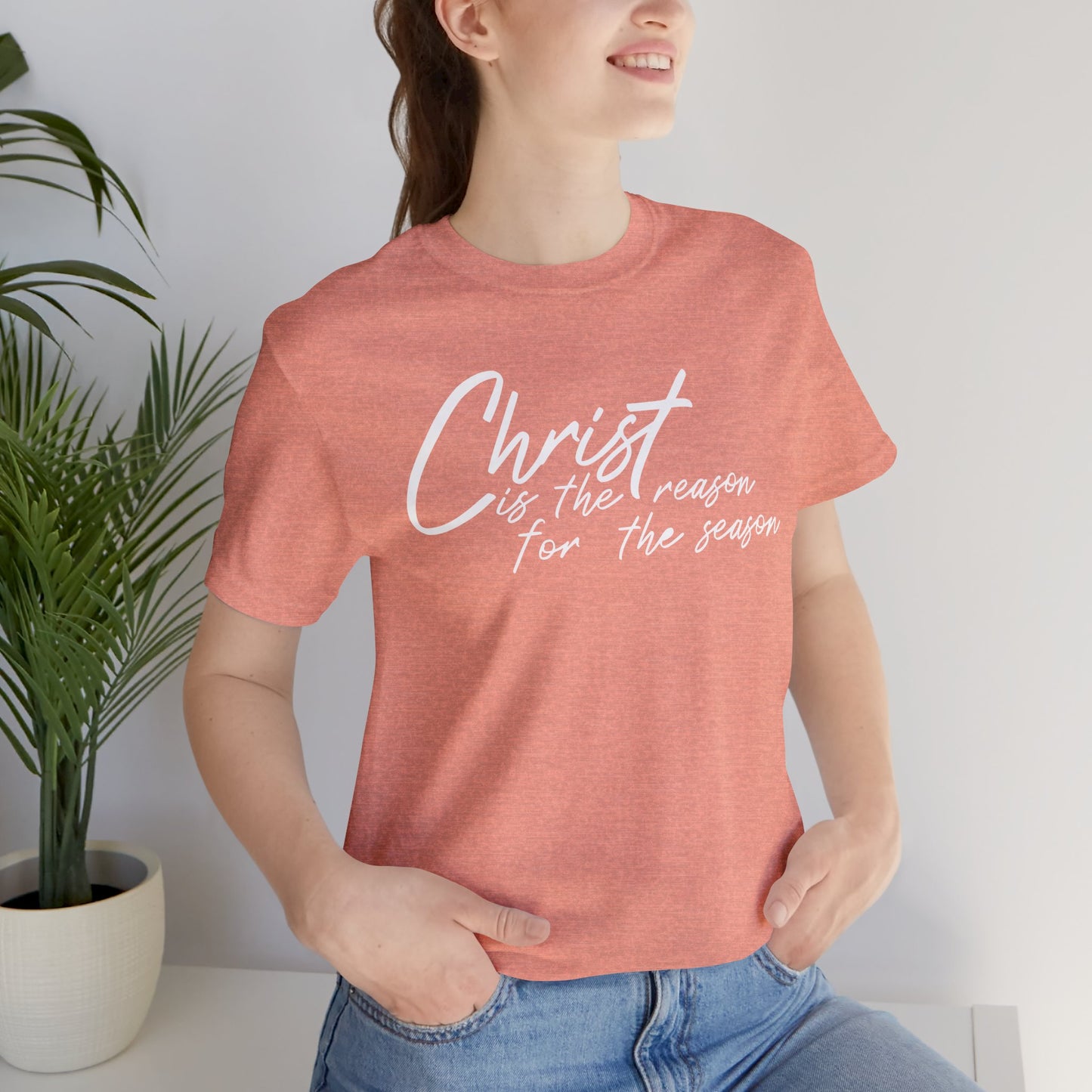 Wear Your Beliefs: Christ is the Reason Unisex Tee, Religious Short Sleeve T-Shirt, Inspirational Christian Clothing, Faith Tee