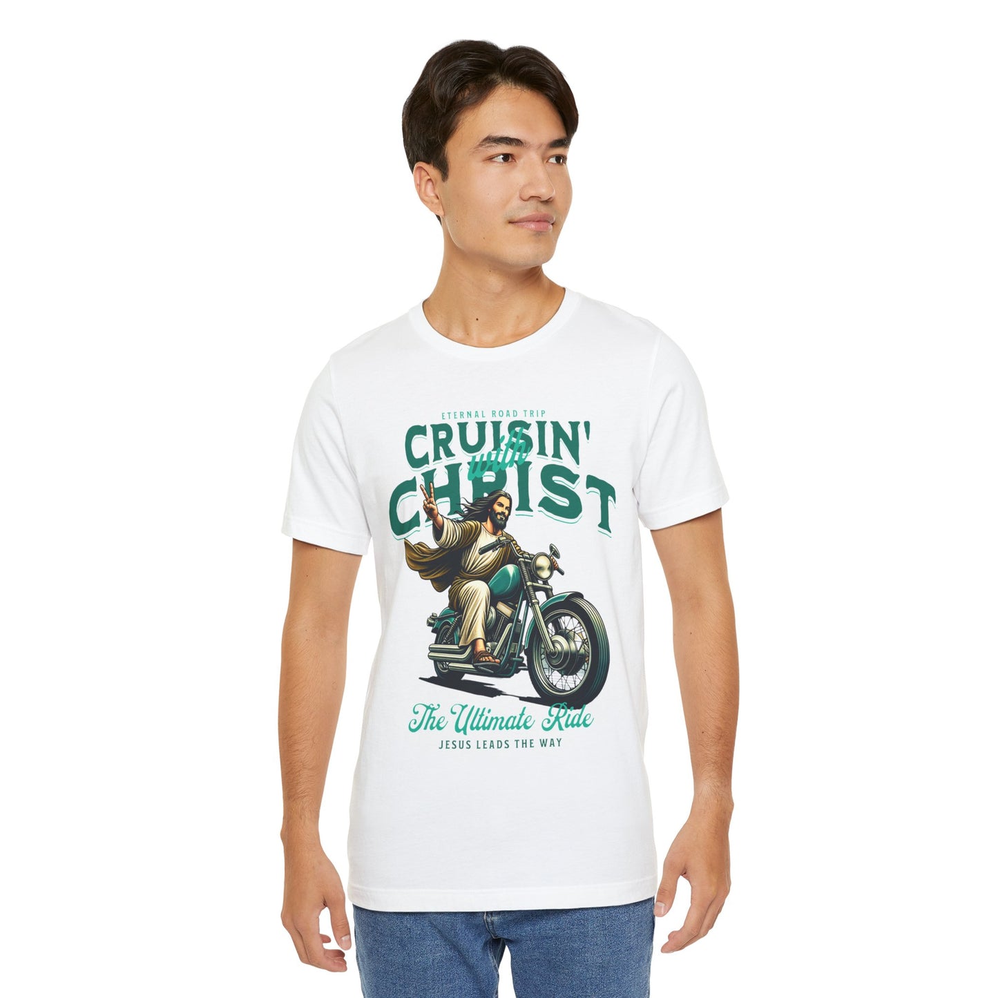 Christian Unisex Tee - Cruisin' with Christ Design