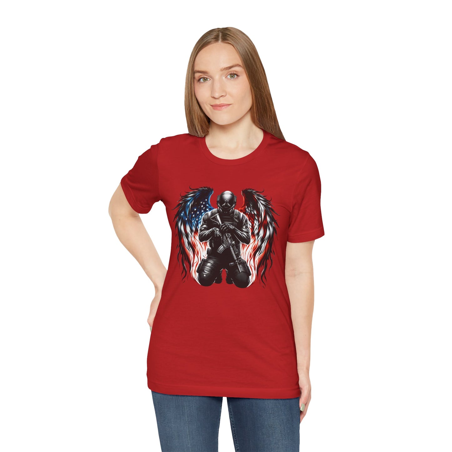 Patriotic Soldier with Angel Tee