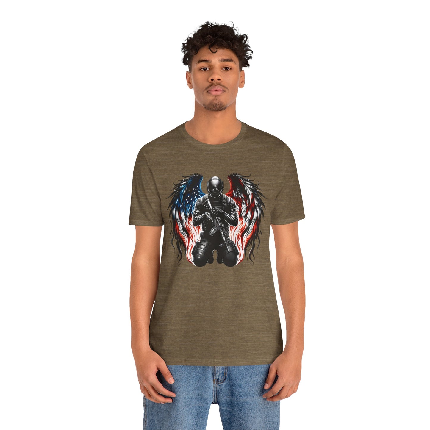 Patriotic Soldier with Angel Tee