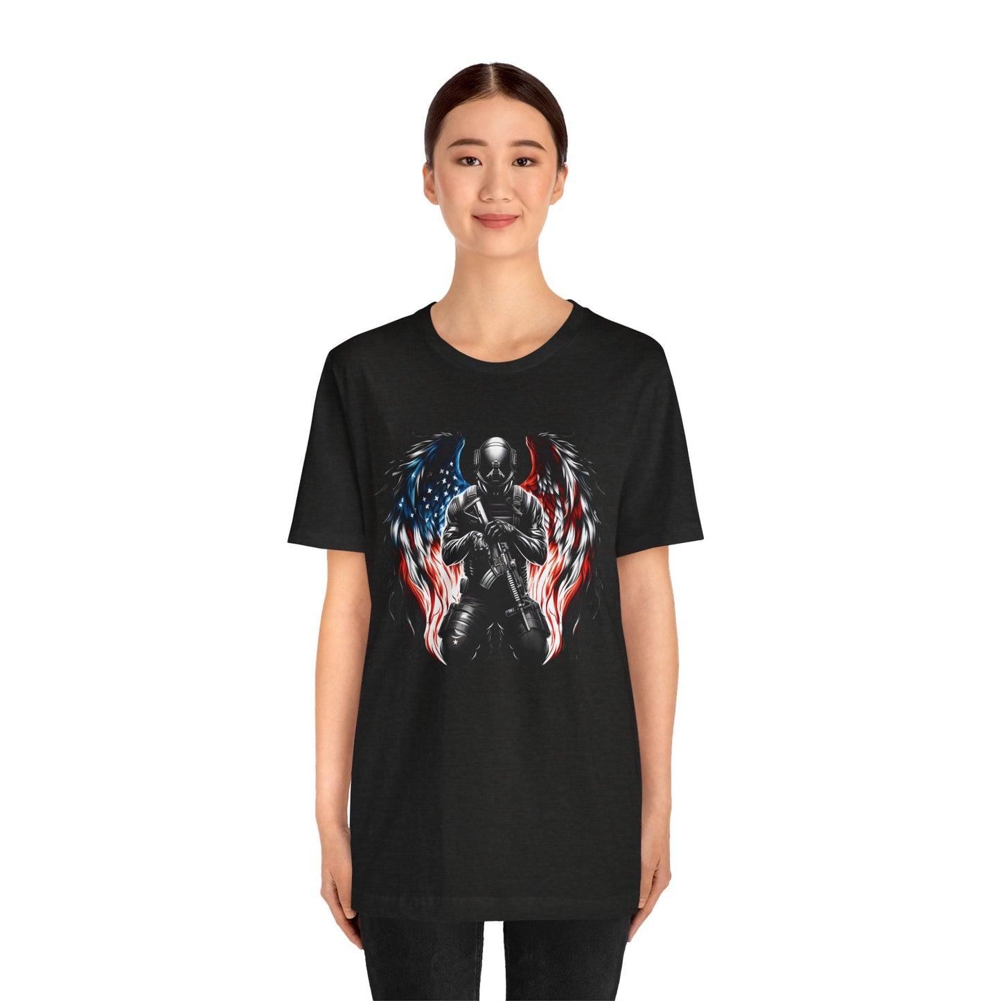 Patriotic Soldier with Angel Tee