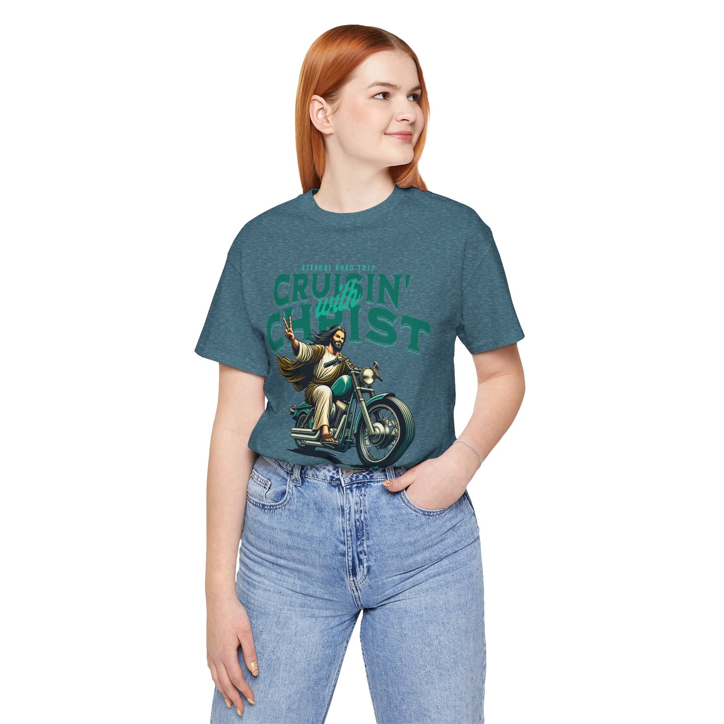 Christian Unisex Tee - Cruisin' with Christ Design