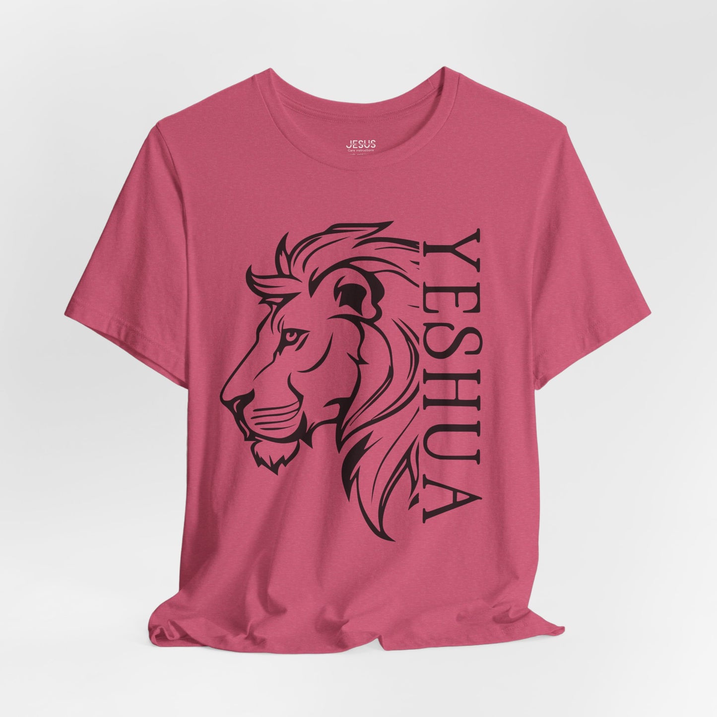 Yeshua Lion Tee Unisex Jersey Short Sleeve Tshirt, Hebraic Messianic Christian Apparel, Lion of Judah Shirt, Religious Graphic Tee, Biblical