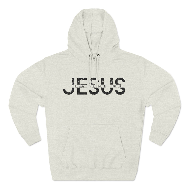 Religious Christian Three-Panel Fleece Hoodie, Bible Quote Sweatshirt, Christian Apparel, Religious Gift, Jesus Hoodie, Christian Clothing