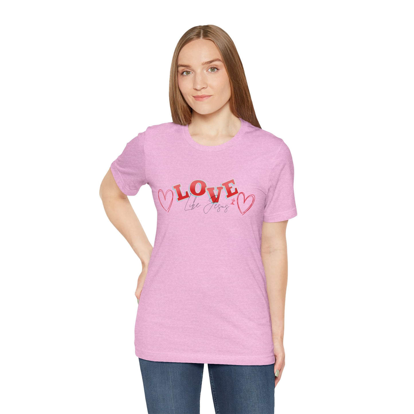 Love Like Jesus T-Shirt, Christian Religious Tee, Inspirational Shirt, Faith Gift, Unisex Jersey, Short Sleeve Top