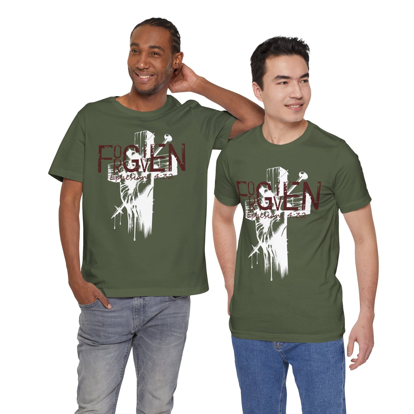 Forgiven Unisex Tee, Christian Shirt, Religious Gift, Faith Apparel, Men's Women's Tshirt